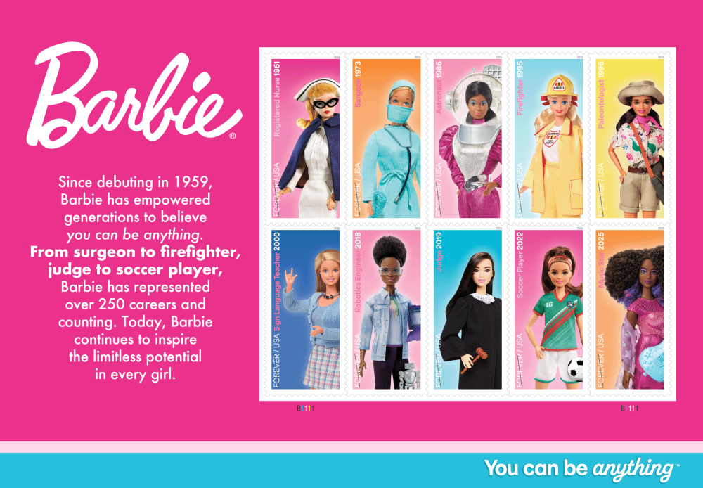 2026 Barbie® Stamps | Tool Stamps US Postage Stamps