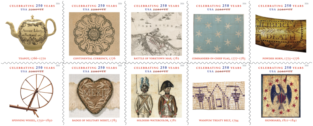 2026 Treasures of the Revolutionary Era Stamps | Tool Stamps US Postage Stamps