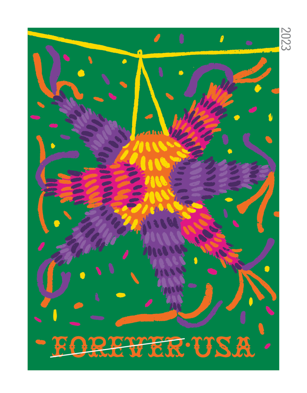 2023 Piñatas! Stamps 100 PCS - Forever Stamps
