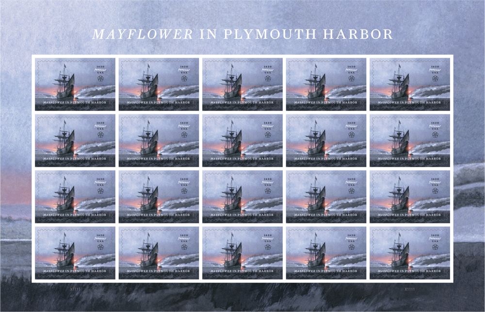 2020 Mayflower in Plymouth Harbor Stamps 100 PCS - Forever Stamps